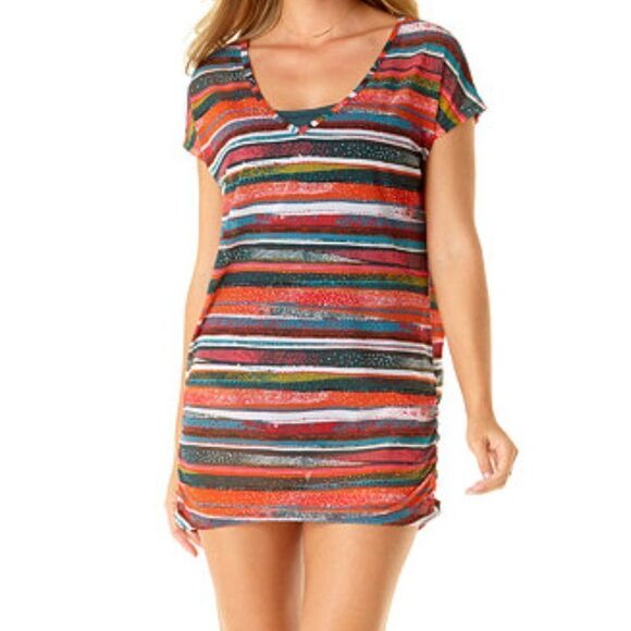 Anne Cole Sand Stripe Printed Cover-Up size XS/Sm - Picture 2 of 12